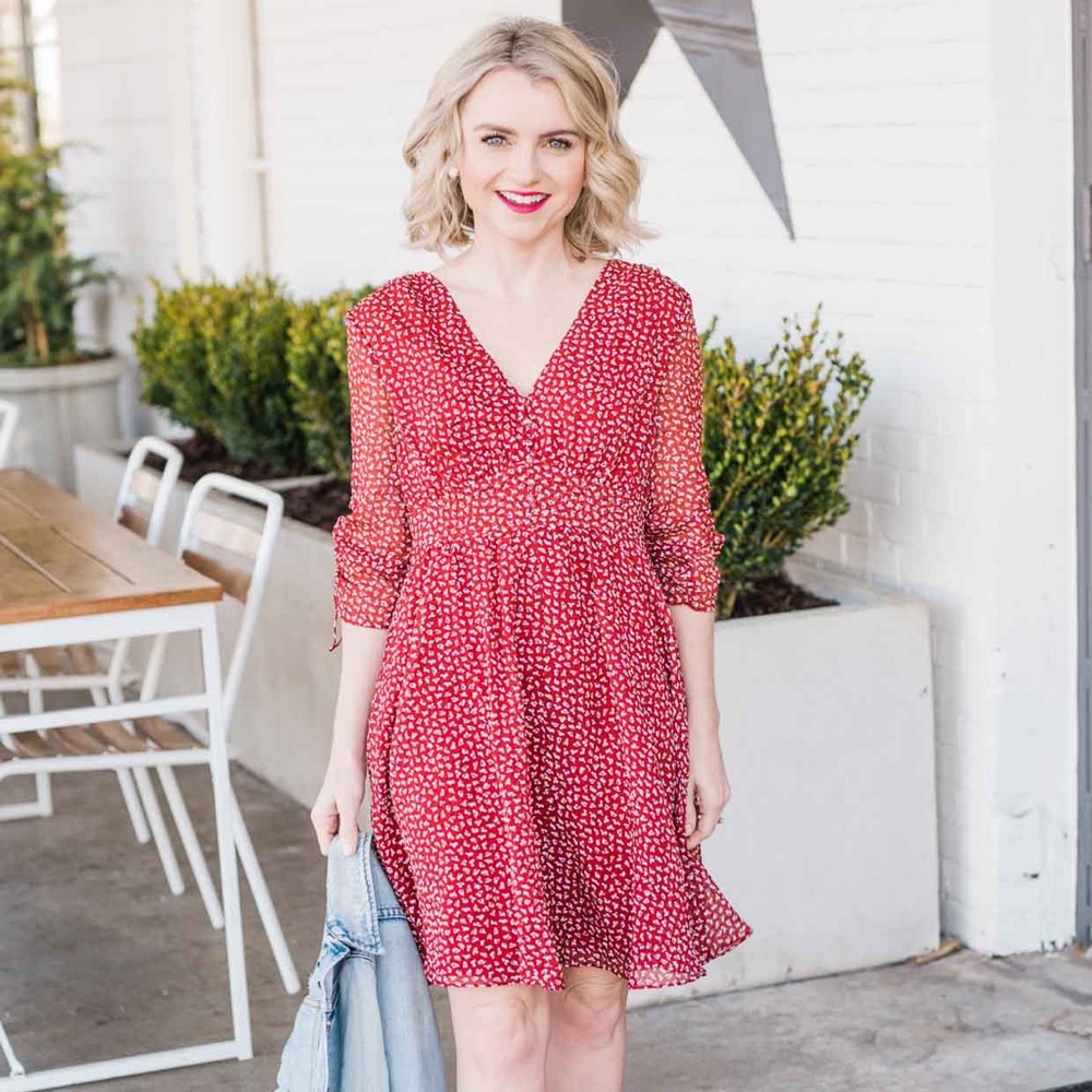 Madewell Starviolet Mini Dress in Ditsy Flowers